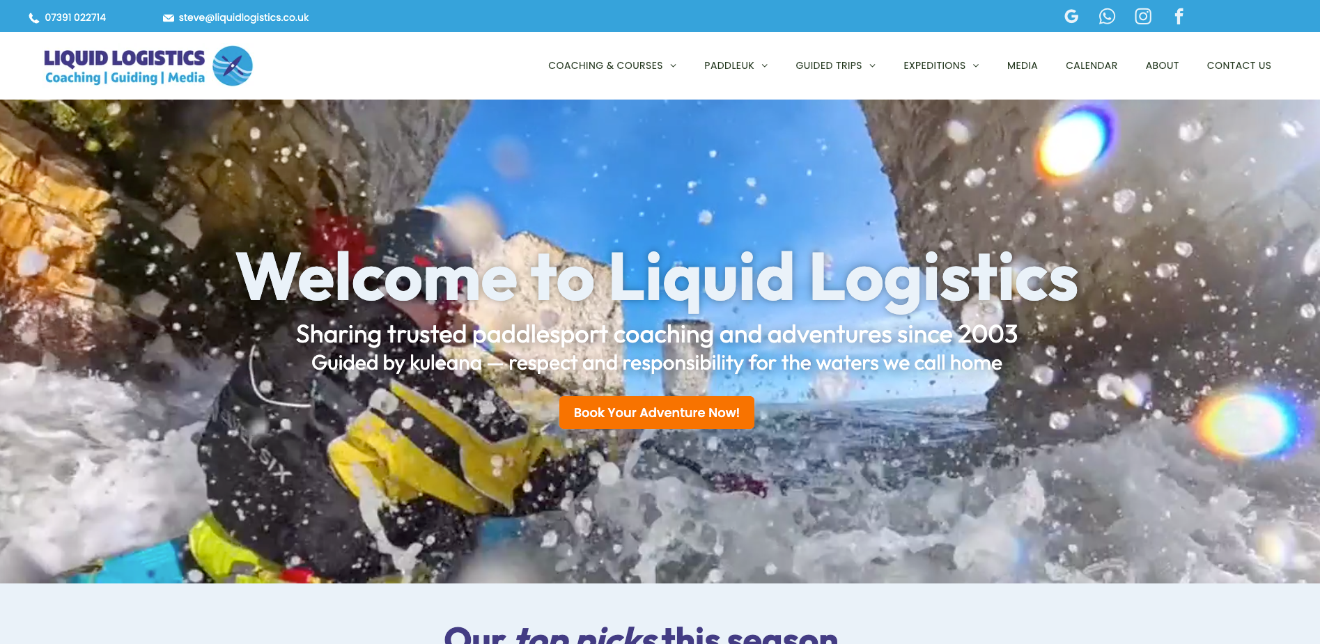 Paddlesport Leader Training | Liquid Logistics Coaching & Guiding | SC