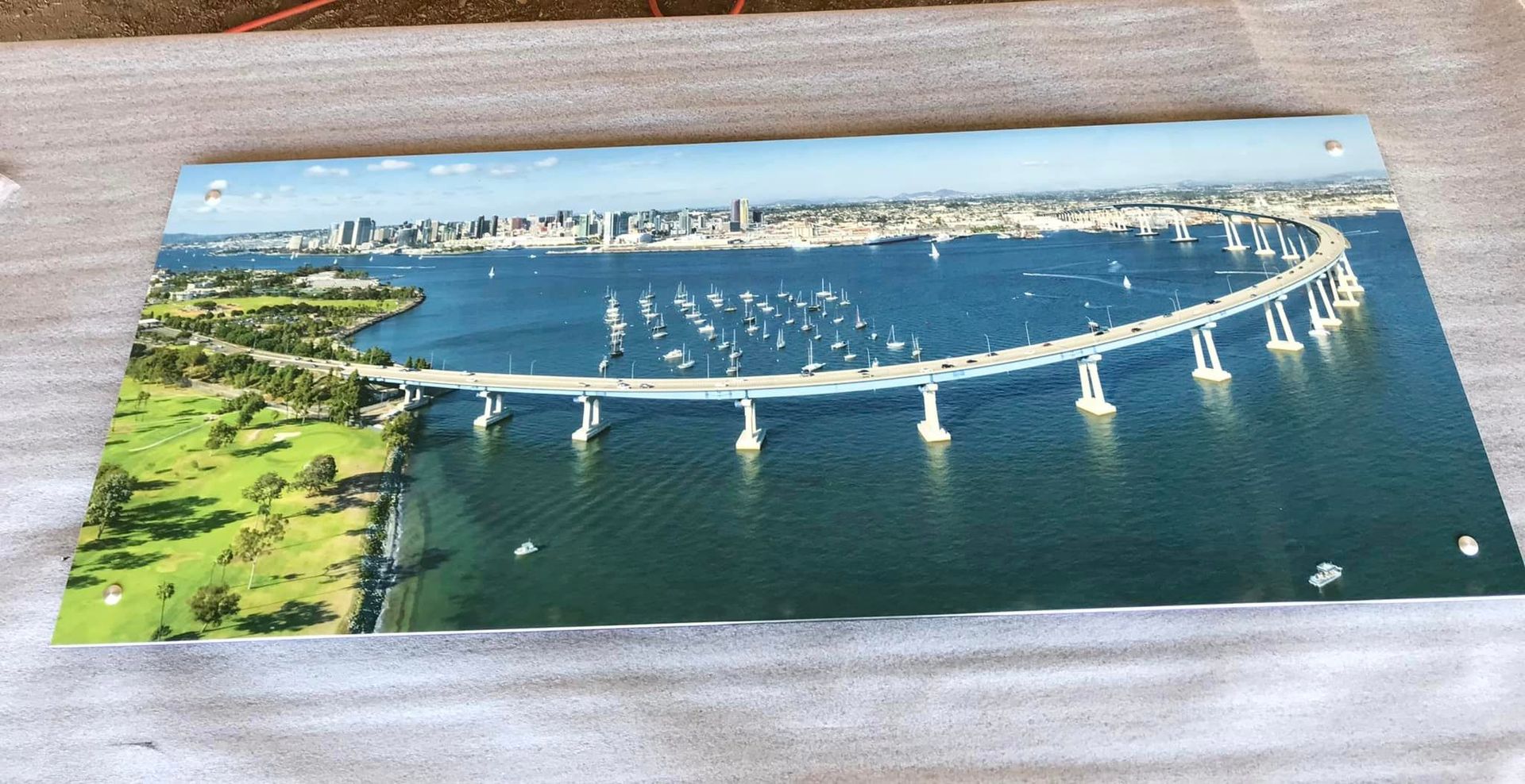 A picture of a bridge over a body of water