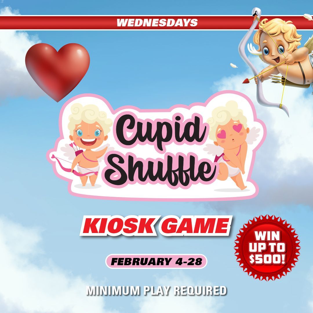 Promotional graphic: Ladies & Couples Night every Wednesday, 5-8 PM. Prizes, free play. Dates: Jan 7, 14, 21, 28.