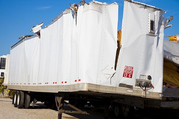 White Trailer After Accident — Montgomery, AL — H & M Trailer Repair