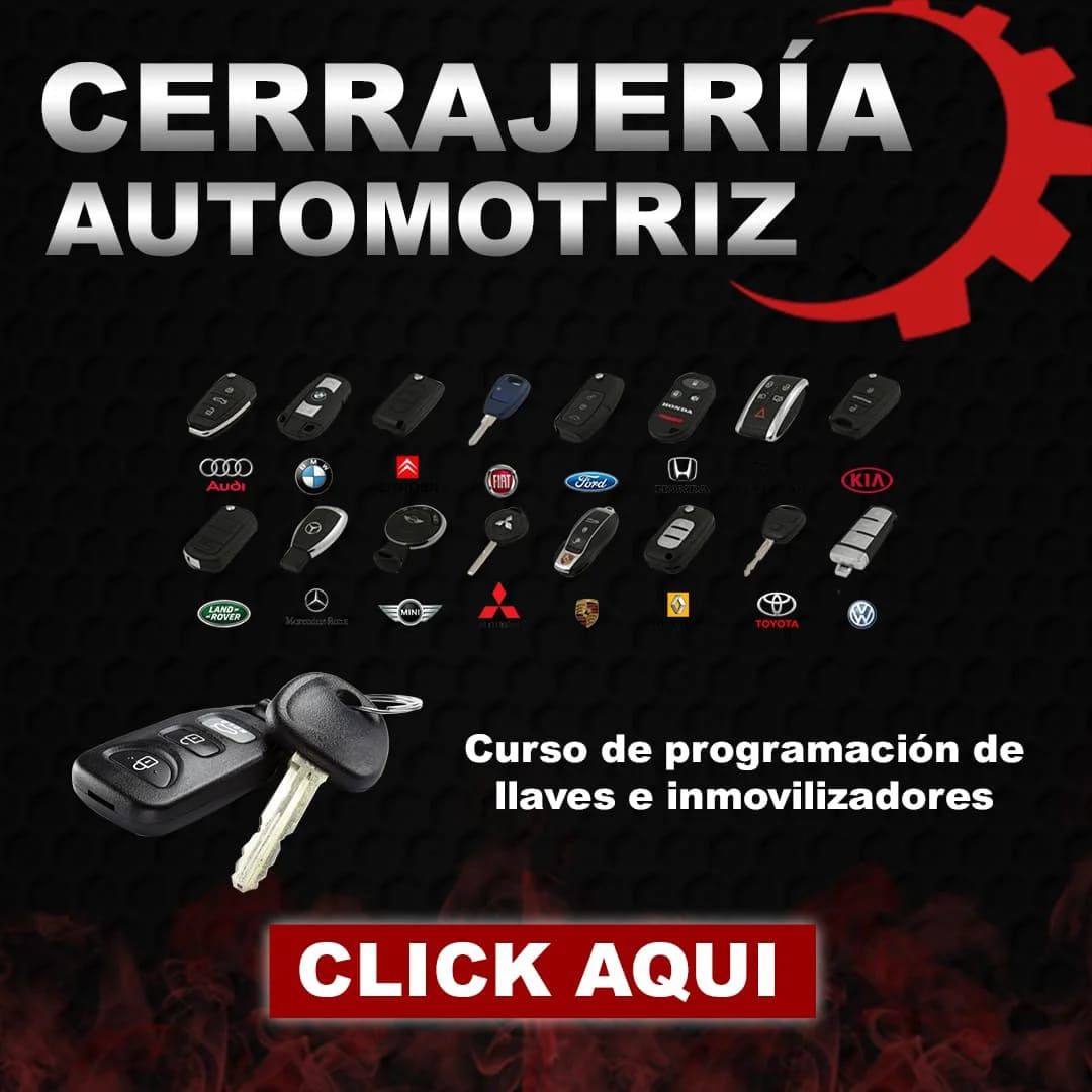 Un anuncio de cerrajeria automotriz tiene un boton que dice click aqui