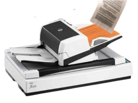 Se está utilizando un escáner para escanear una hoja de papel.