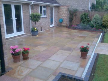 patio laying services for outdoor seating area