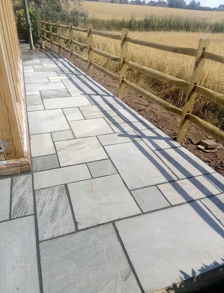 Indian sandstone patio