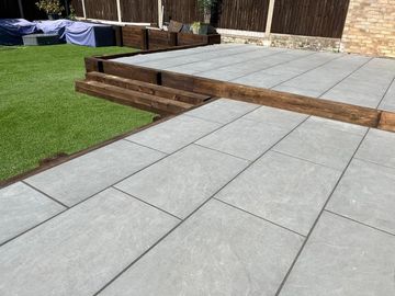 patio laying services for outdoor seating area