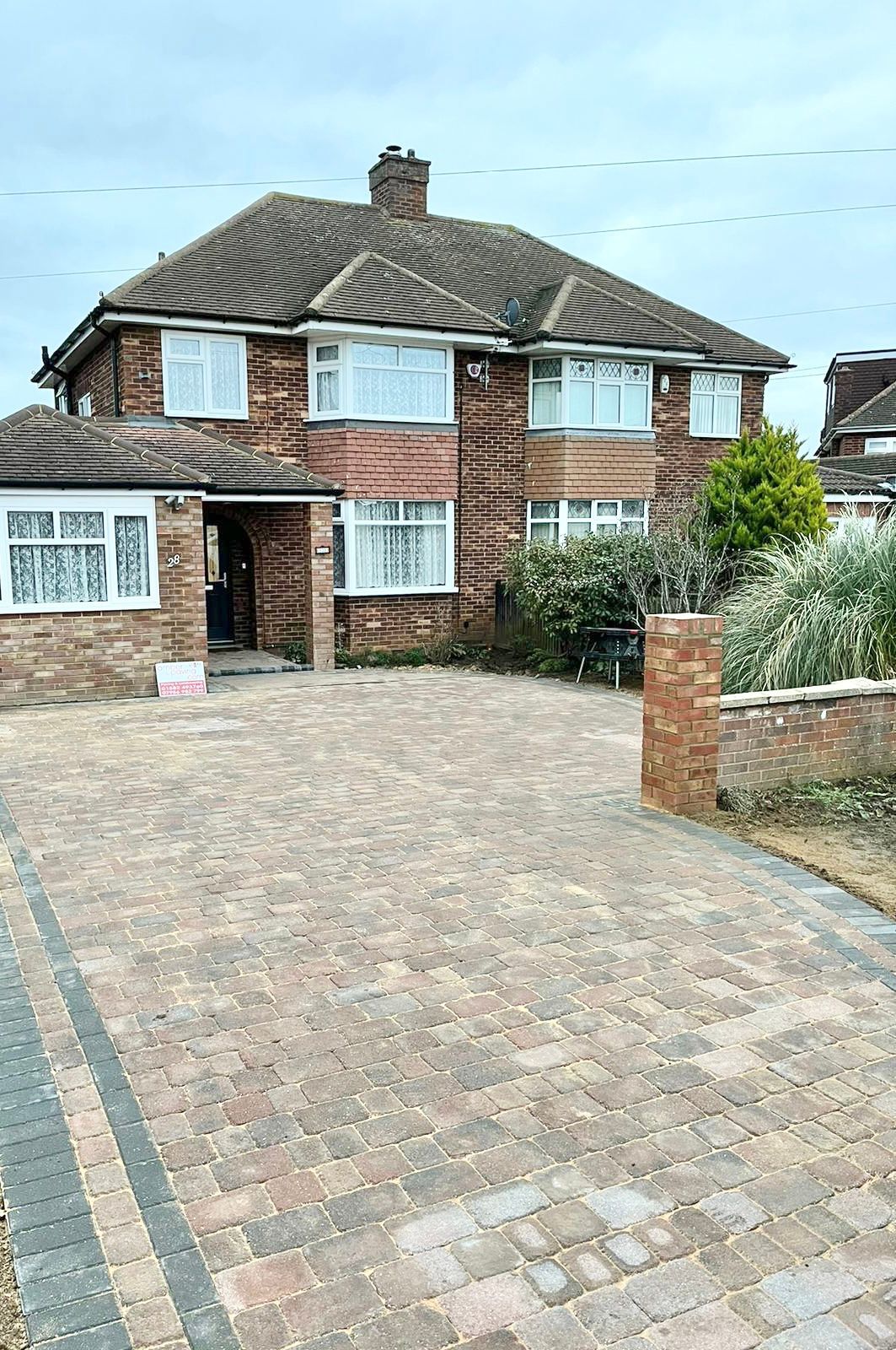 Stunning new block paving driveway completed in Dunstable.