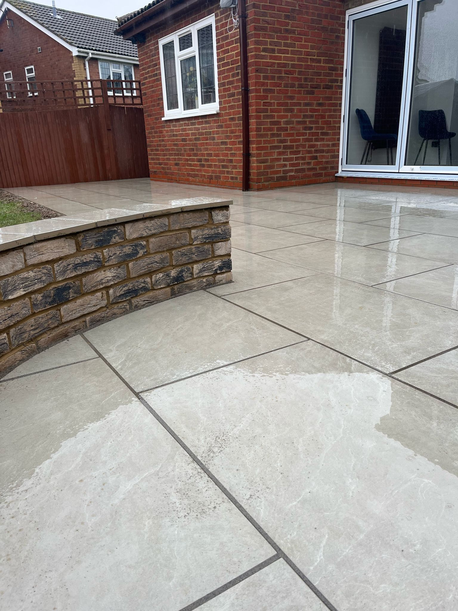 Porcelain patio