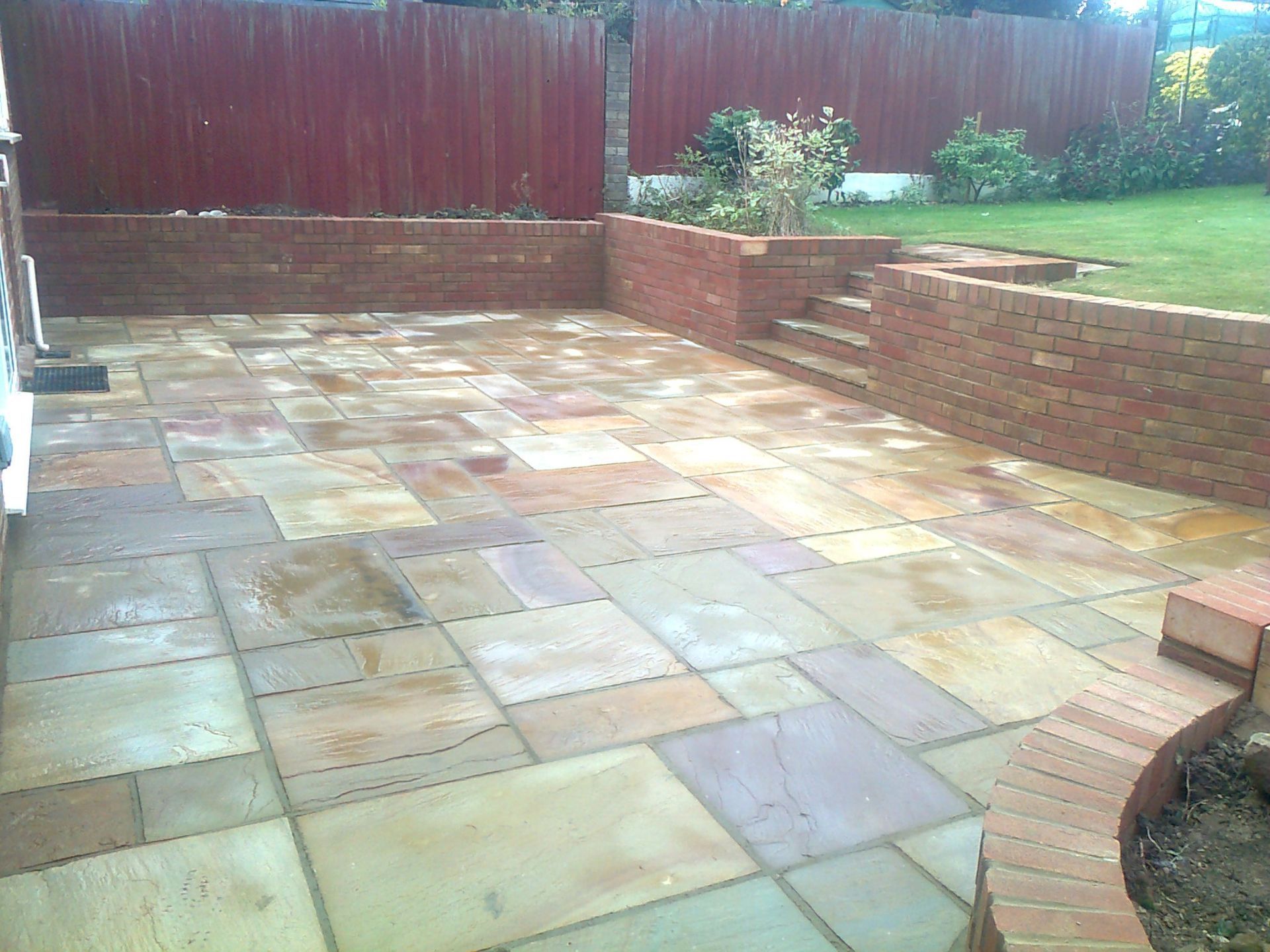 top quality installation of new indian sandstone patio in Hemel Hempstead