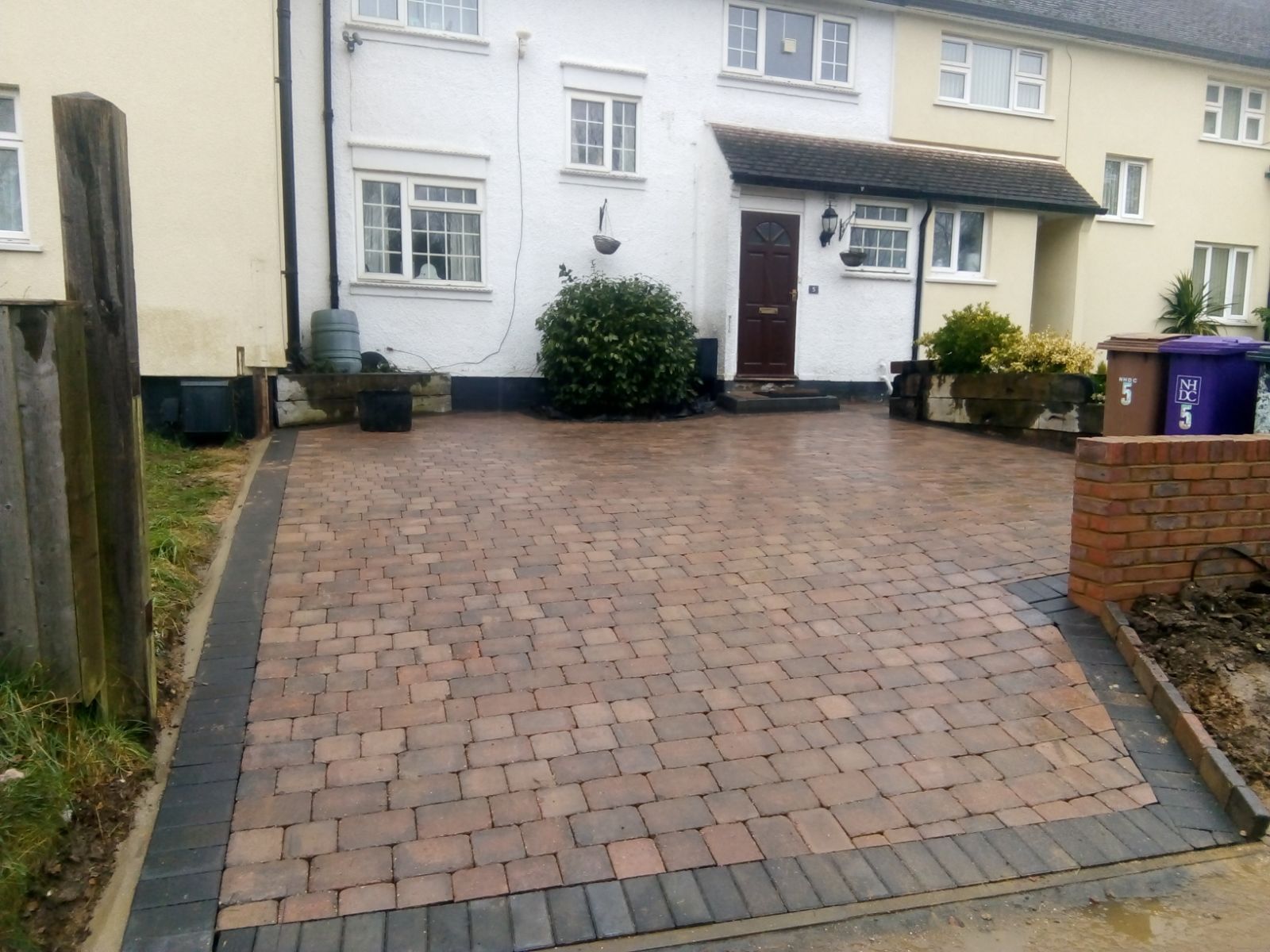 top quality new block paving driveway installed in Bedford area.  