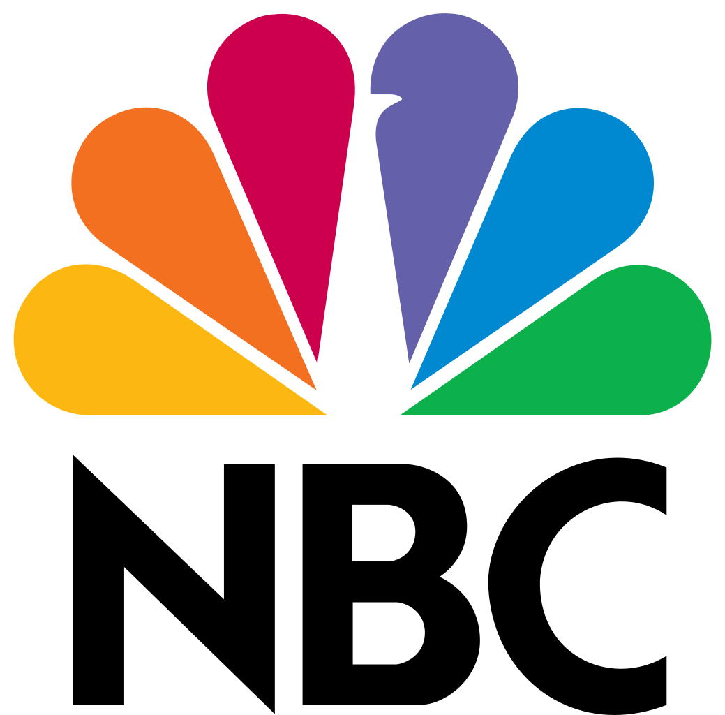 A colorful nbc logo with a bird on it