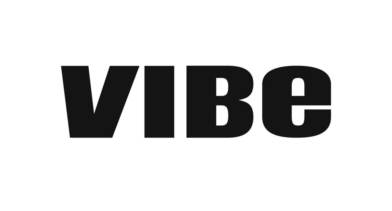 The word vibe is written in black letters on a white background.
