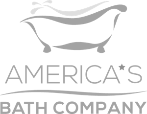 A black and white logo for america 's bath company