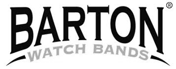 A black and white logo for barton watch bands