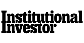 The logo for institutional investor is black and white.