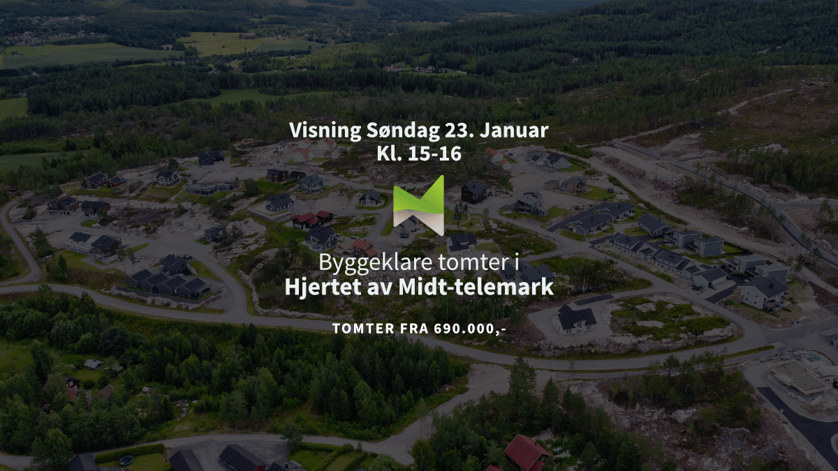 Visning Søndag 23. Jan kl. 15-16 i Nordbøåsen - Byggeklare tomter