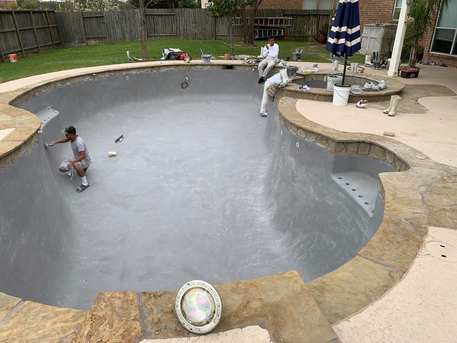 Before Cement — Houston, TX — AAA Pool Plastering