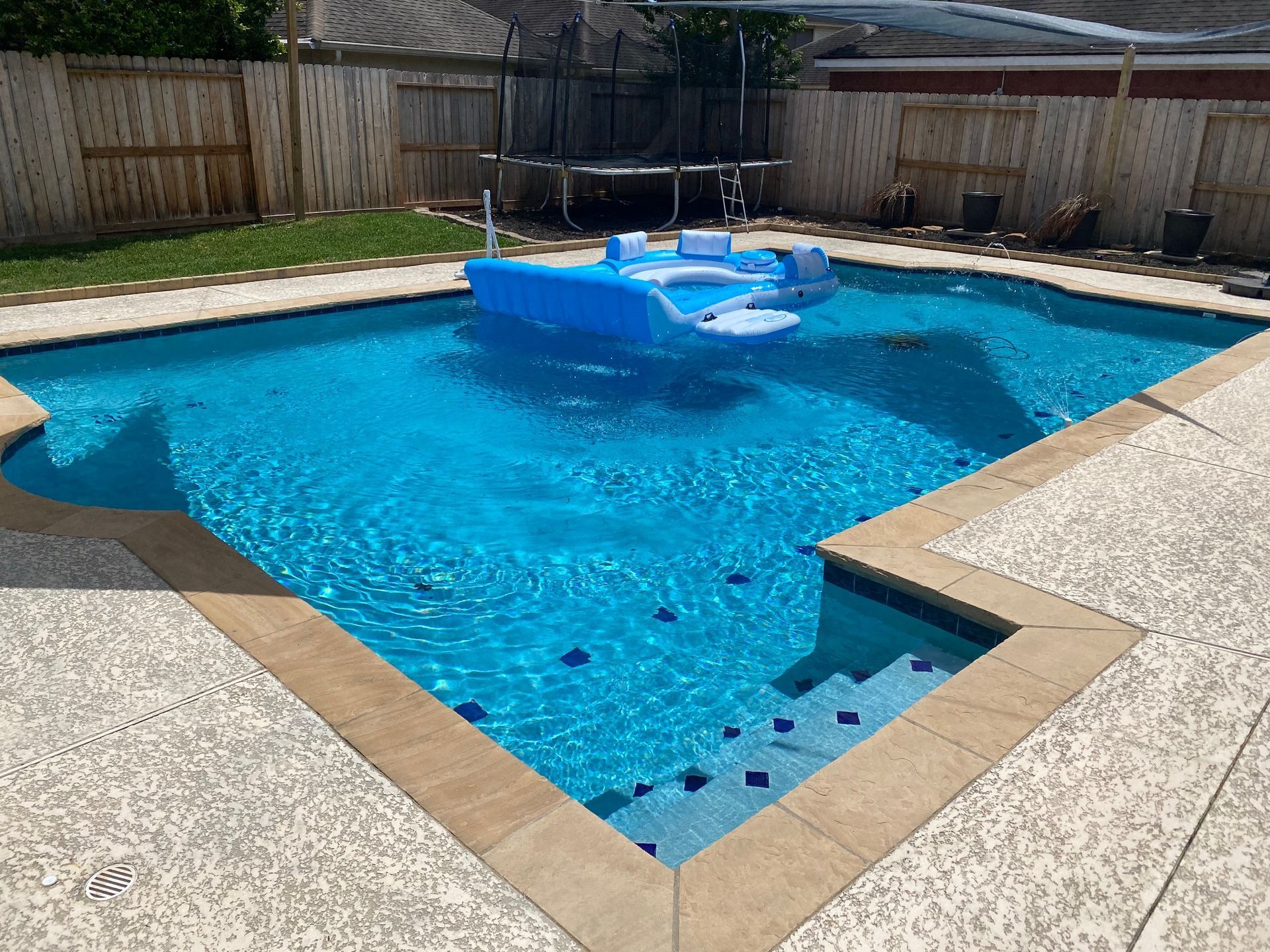 After White Ice Pool — Houston, TX — AAA Pool Plastering
