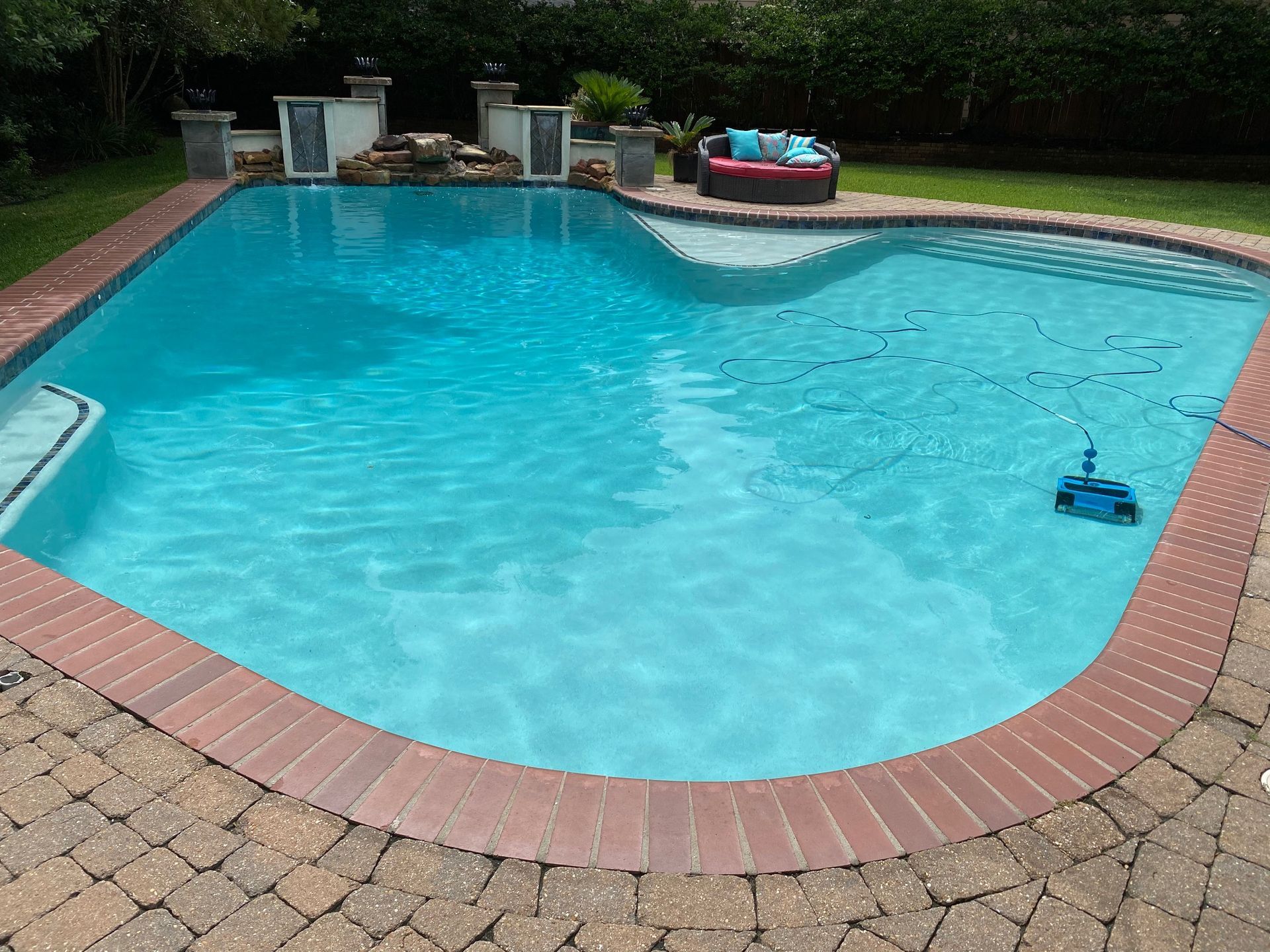 After Clean Super Blue Pool — Houston, TX — AAA Pool Plastering