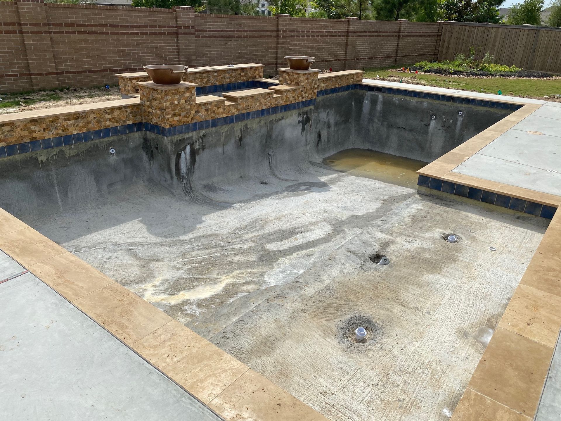 Before Wet Cement Pool — Houston, TX — AAA Pool Plastering