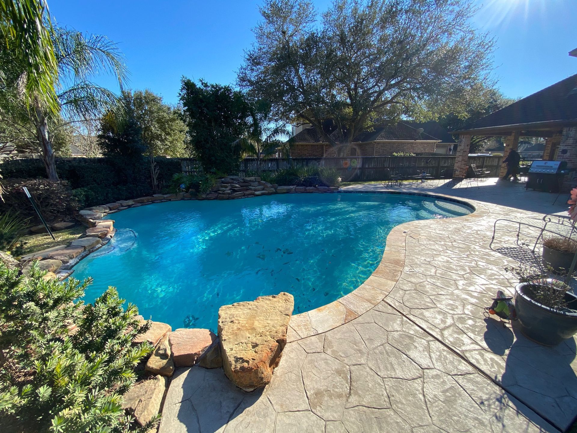 After The Process of Making It Jade Pool — Houston, TX — AAA Pool Plastering