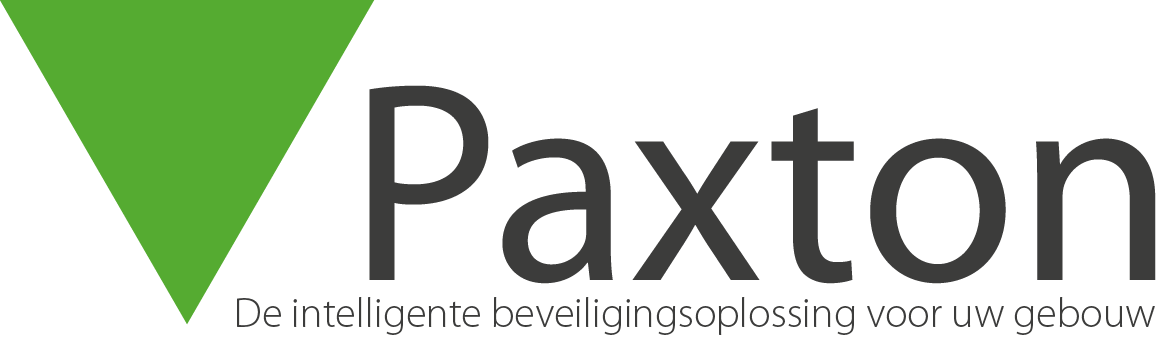 Een logo voor paxton met een groene driehoek in het midden