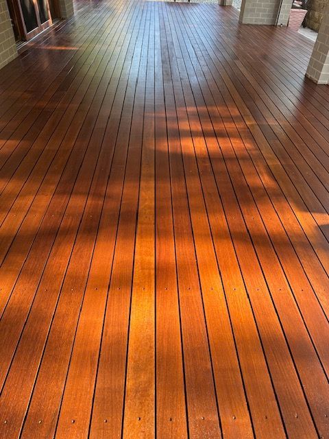 A Wooden Deck With A Lot Of Lines On It — Skyline Painting In Lavington, NSW