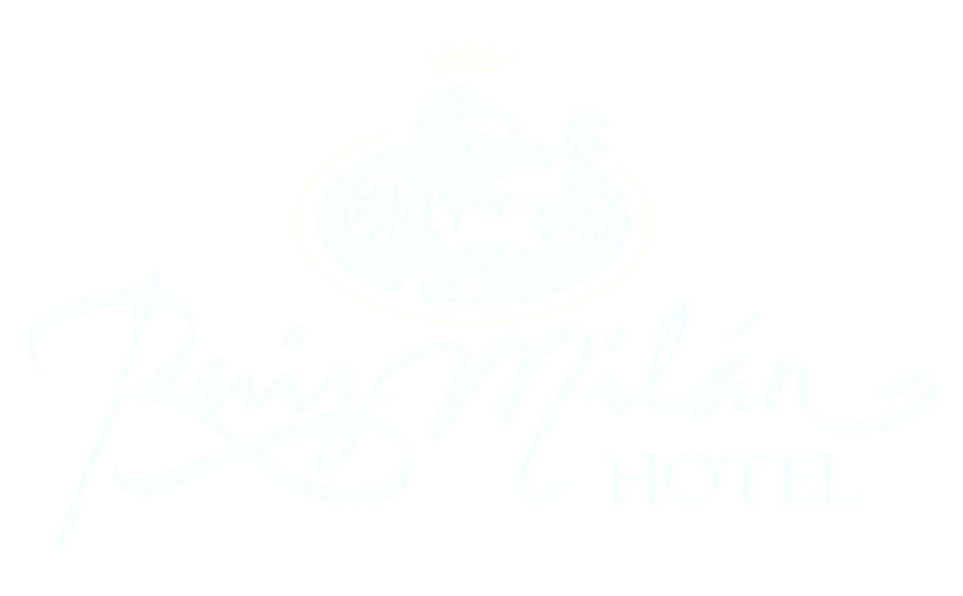 El logotipo blanco de la marca de chocolates Pierre Marcolini presenta un emblema estilizado de doble círculo.