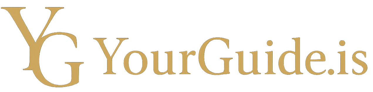 YG YourGuide.is logo in gold color.