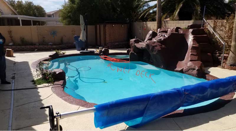 Before Cleaning Pool - Las Vegas, NV - Heritage Pool Plastering, Inc.