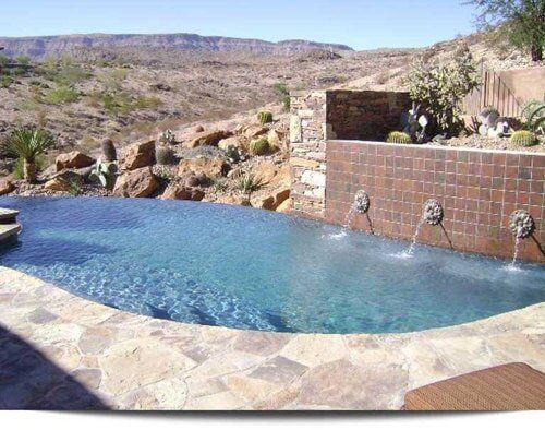 desert pool view - pool plastering and repair in Las Vegas, NV