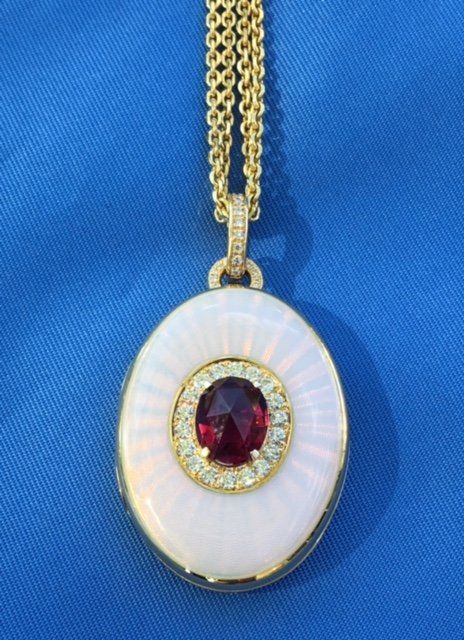 Gold Necklace With Silver Pendant — Vintage Jewelry In Naples, FL
