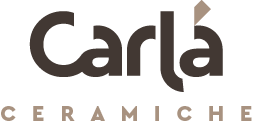 Su sfondo bianco è raffigurato il logo di carla ceramiche.