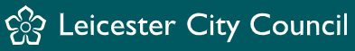 A blue logo for the Leicester city council Gingerbread