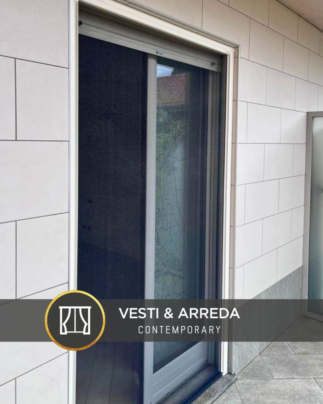 zanzariera a rete tesa senza guida a pavimento