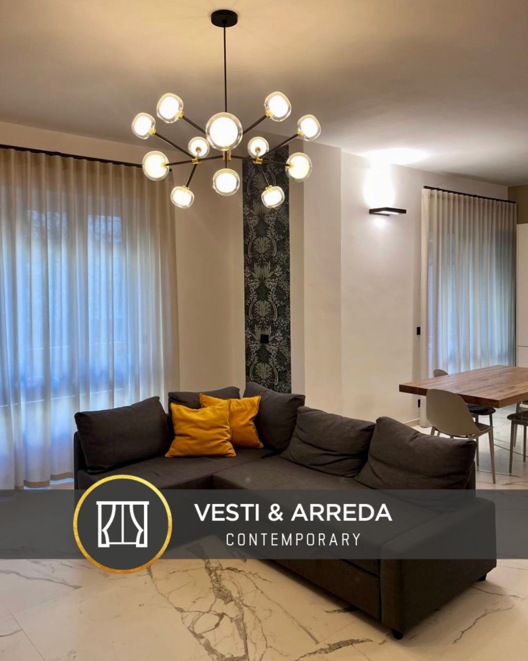 tende soggiorno installate a parete