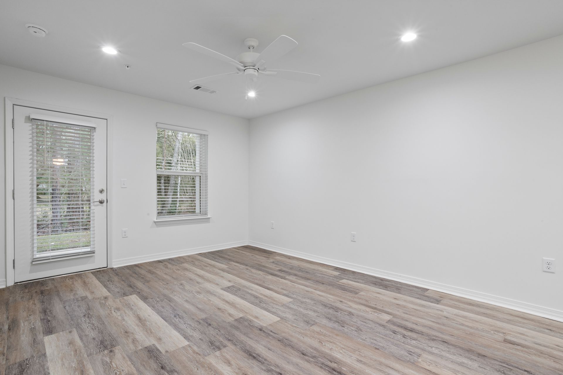 Photo of a living room with a patio door