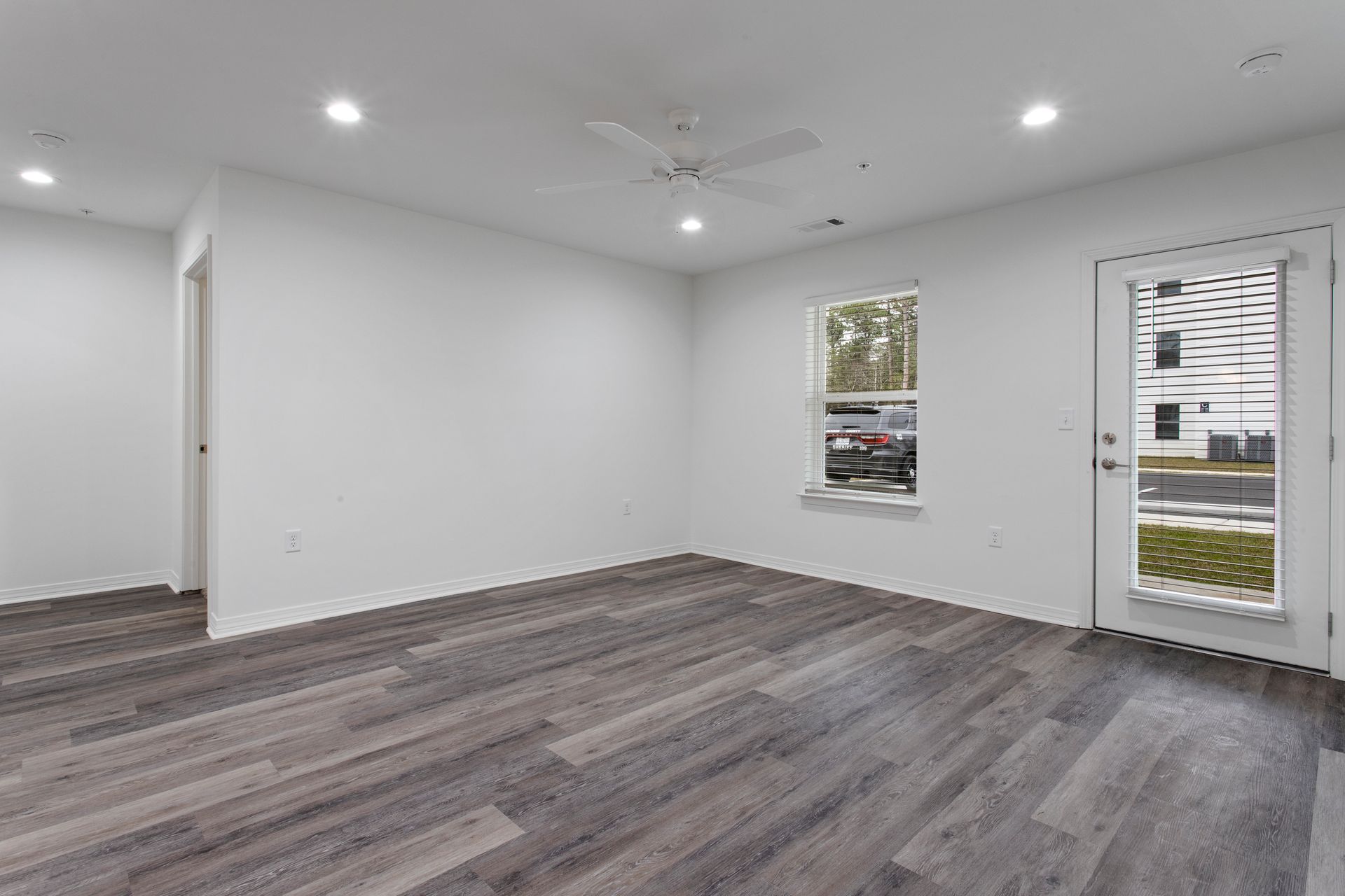 Photo of a living room seen from an alternate angle