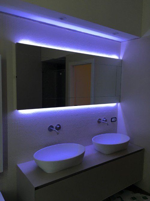 lavandino con luci al led