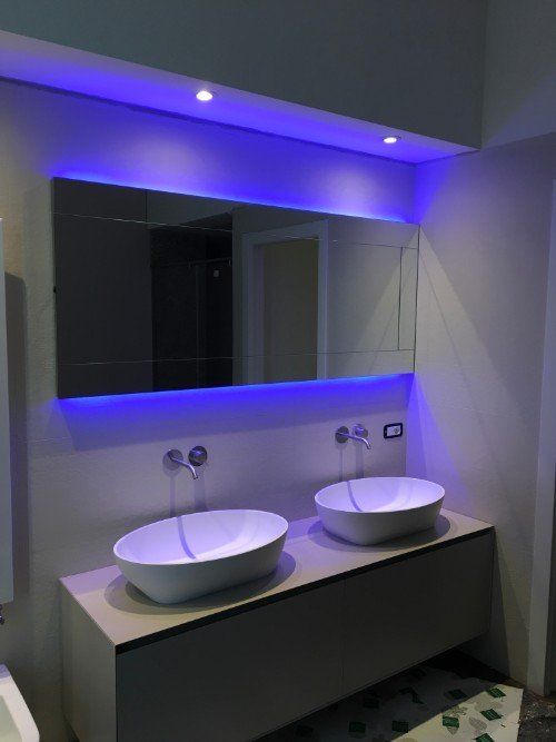 impianto al led per lavandino domestico