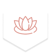 A line drawing of a lotus flower on a white background.