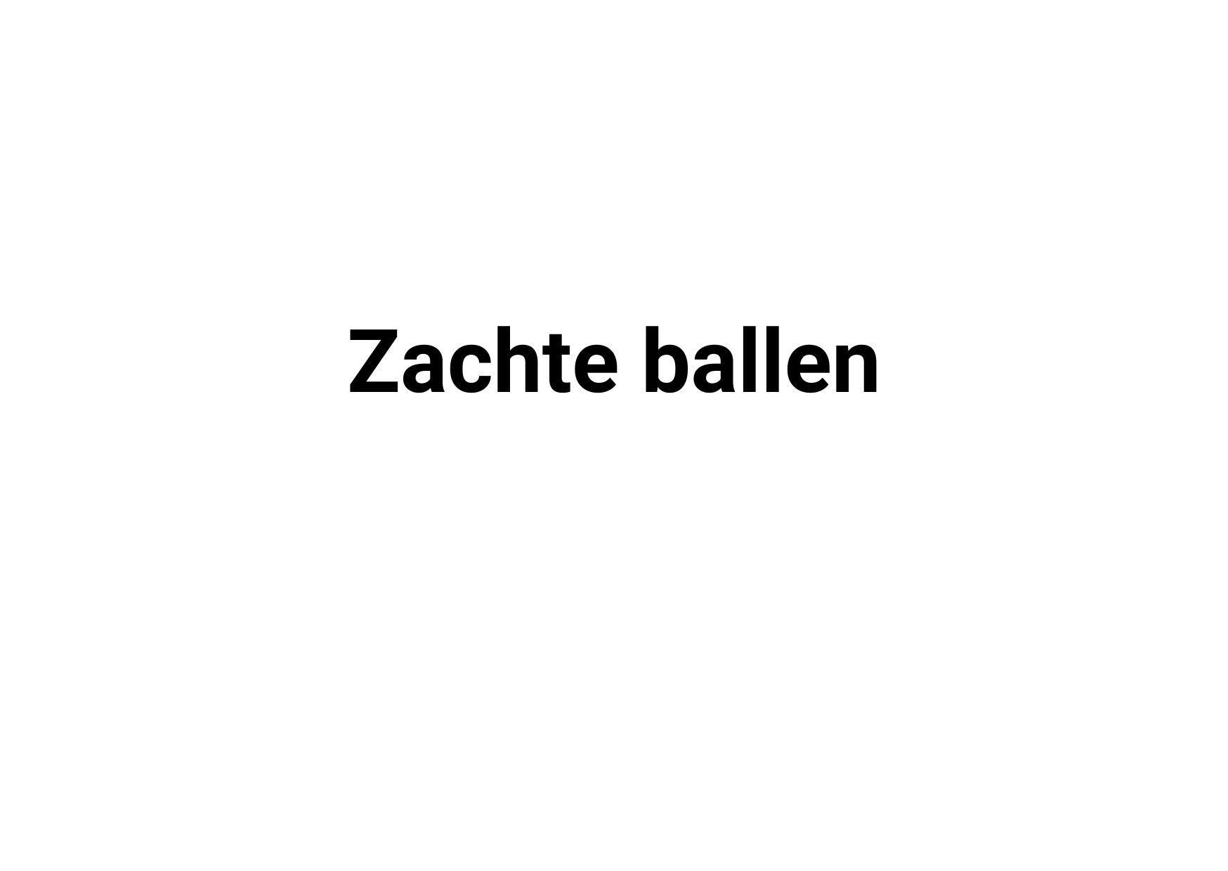 Het woord zachte ballen staat op een witte achtergrond.