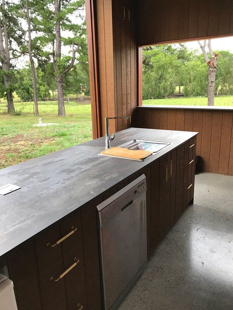 Large Outdoor Kitchen Bench  — Cabinet Makers in the Northern Rivers