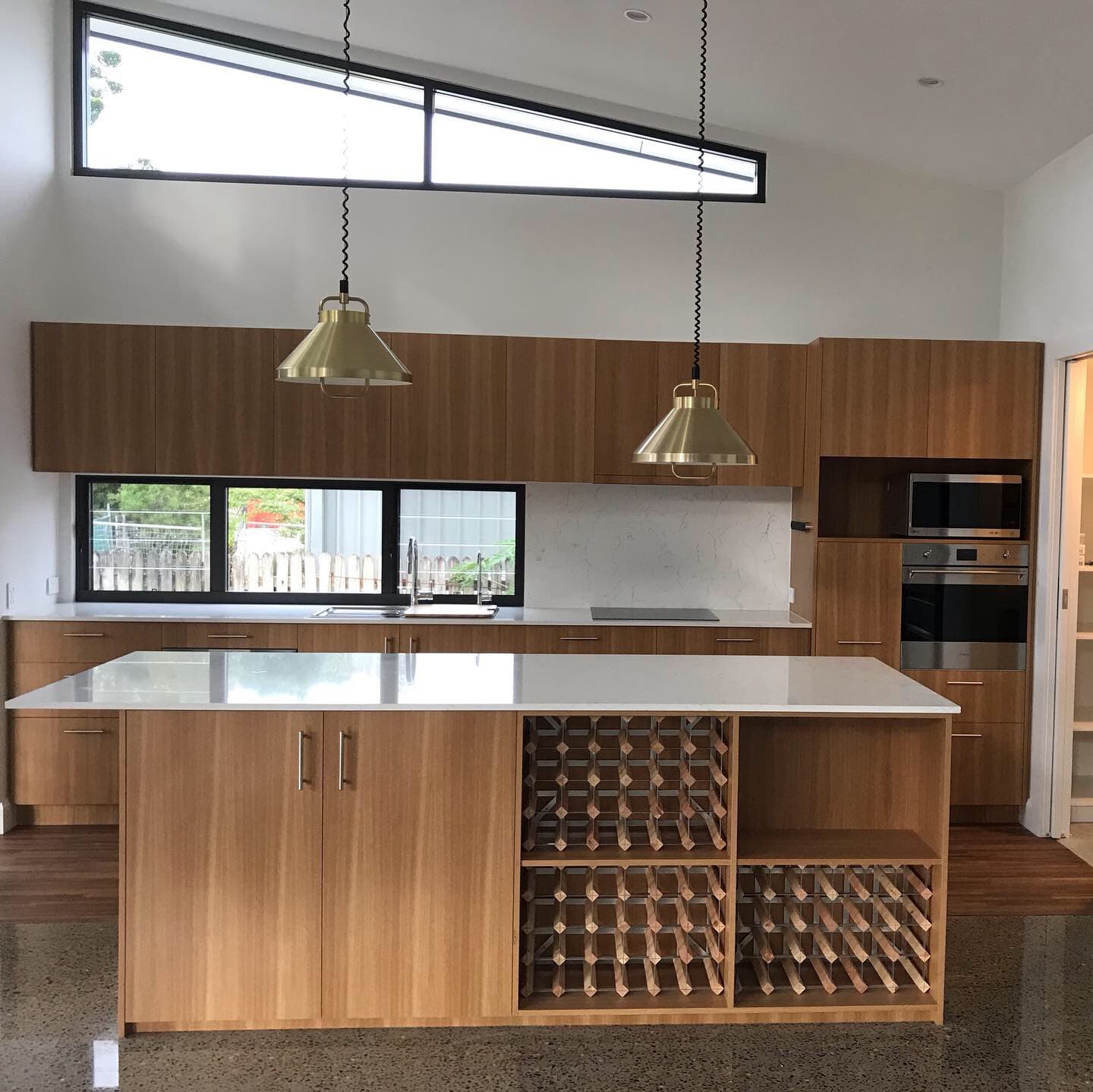 Kitchen Island with Built-in Wine Rack — Cabinet Makers in the Northern Rivers — Cabinet Makers in the Northern Rivers