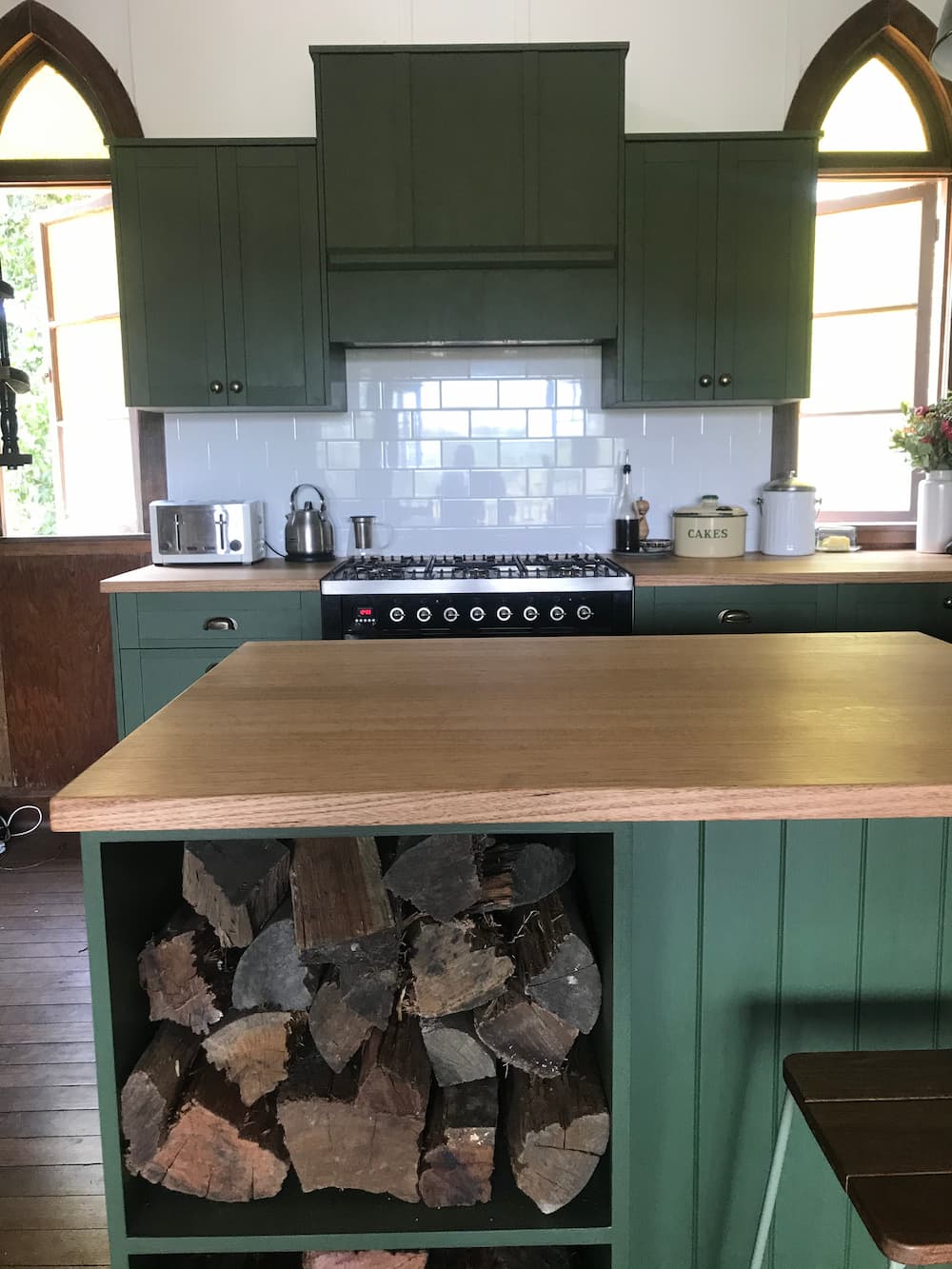 Kitchen Island with Firewood Storage — Cabinet Makers in the Northern Rivers