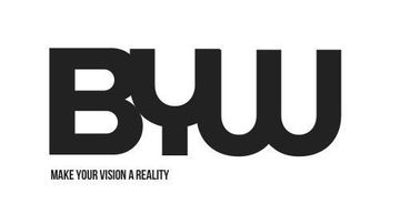 Black BYW logo with text 