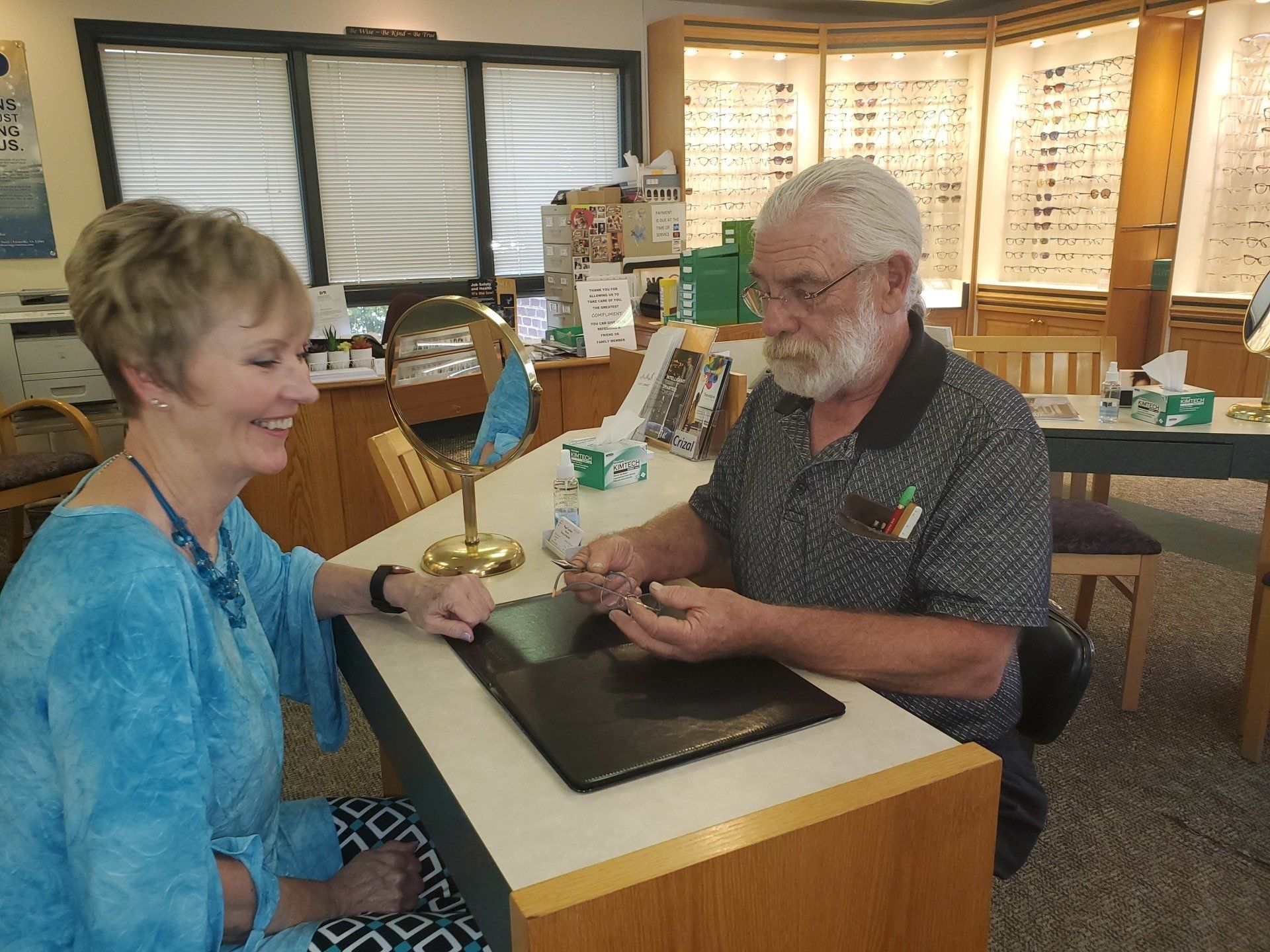 A man who receives eye treatment in Prince Edward County, VA
