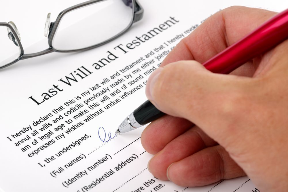 Signing a last will and testament