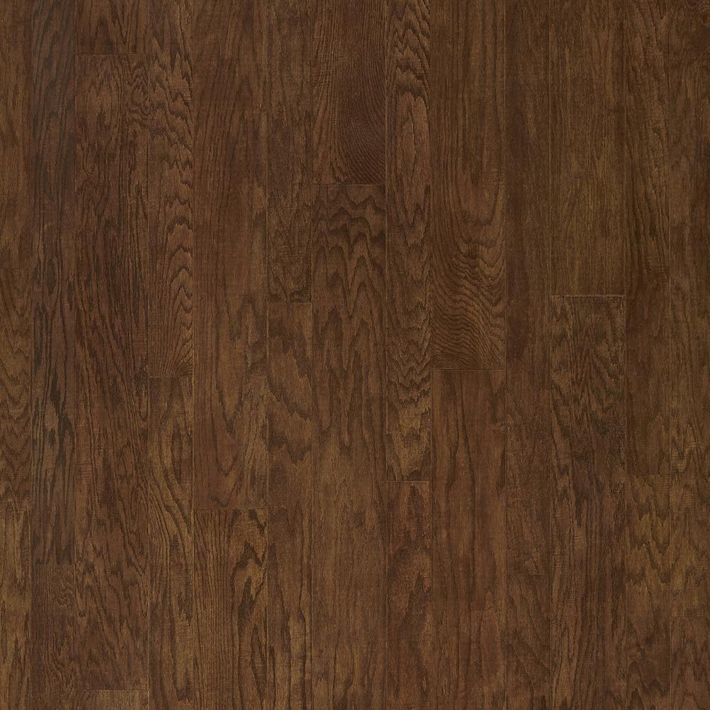 Dark brown hardwood floor with wood grain texture.