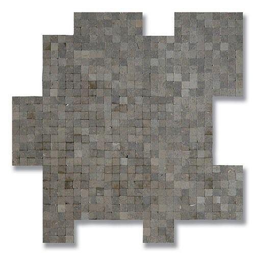 Gray square mosaic tile pattern.