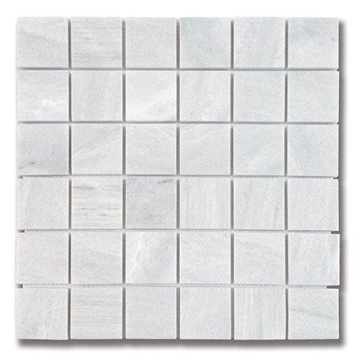 White square mosaic tile.